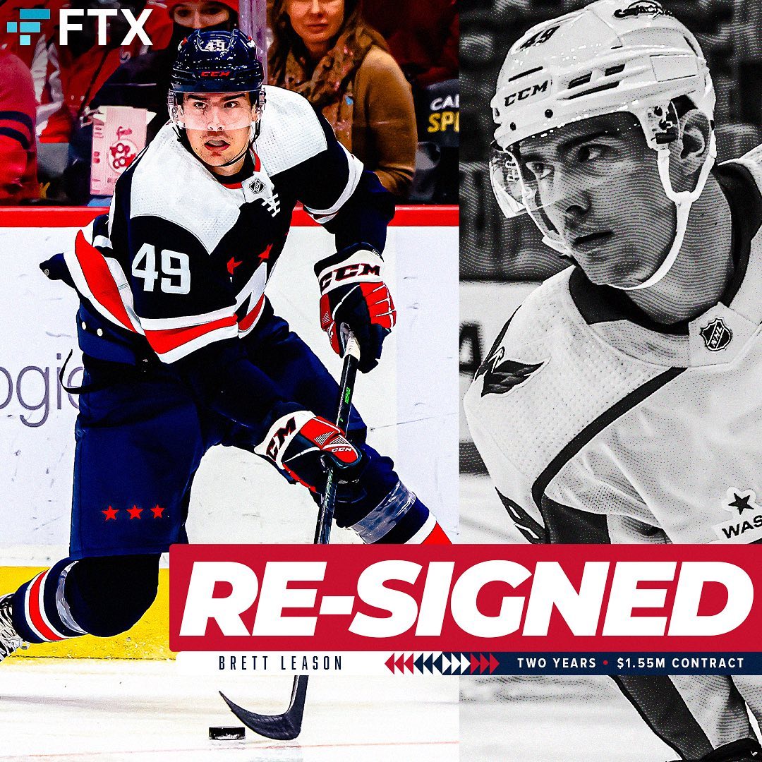 The Washington Capitals have re-signed forwards Brett Leason ($1.55M) and Beck M...