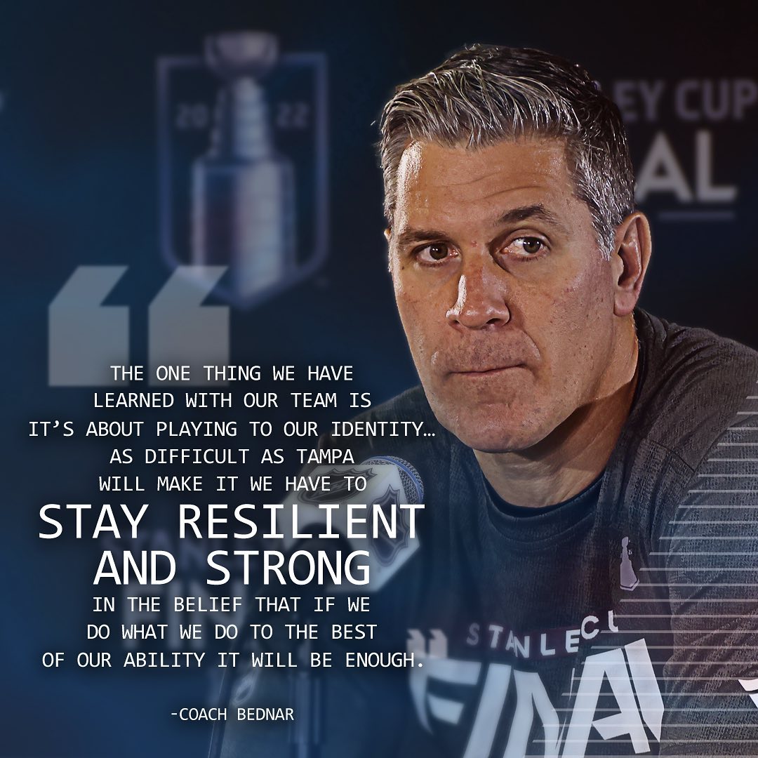 One message all season: Play to our identity. #FindAWay #GoAvsGo...