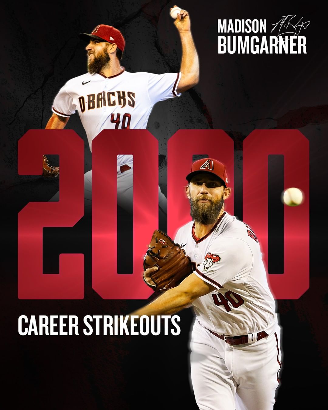 Congratulations to Madison Bumgarner on becoming the 84th pitcher in MLB history...
