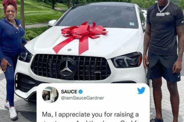 First thing to do after signing your rookie contract? Buy mom a car  @saucegardn...