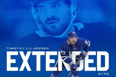 We’ve signed defenceman Timothy Liljegren to a two-year contract extension...