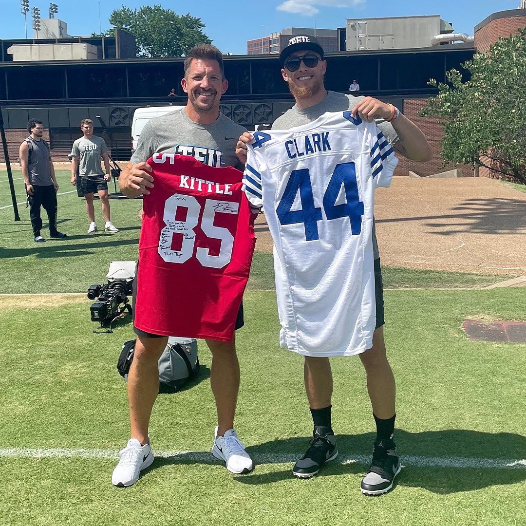 Dallas Clark and George Kittle, two of @hawkeyefootball’s finest linking up at @...
