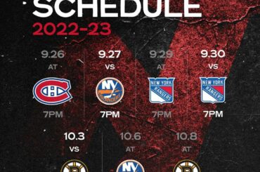HOCKEY ALERT  Our preseason will have three games in JERZ and four in... other ...