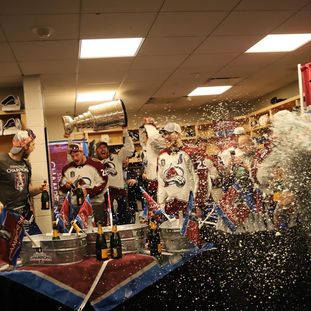 Champagne showers and LOTS of celebrations  #GoAvsGo...
