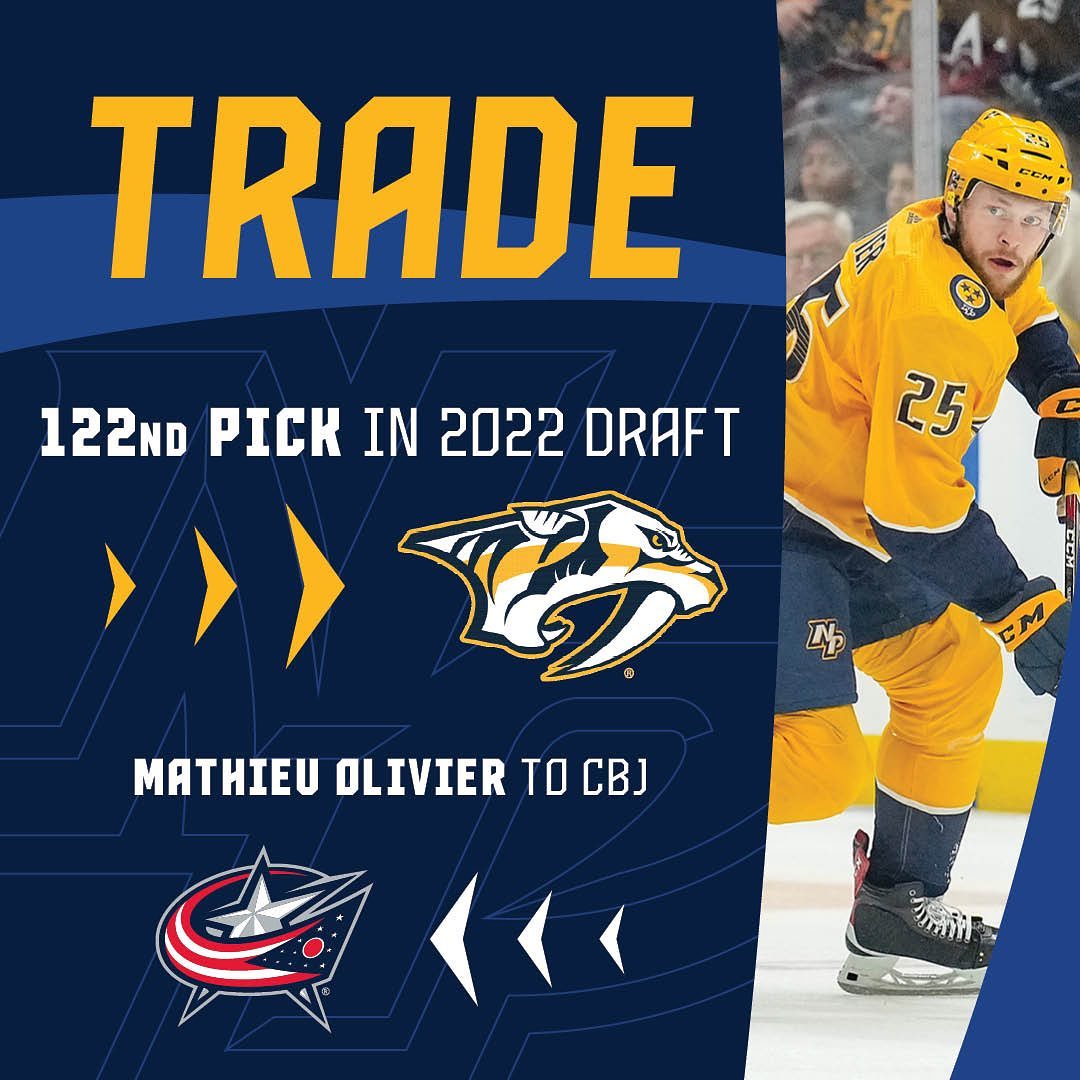 The #Preds have acquired the Toronto Maple Leafs’ fourth-round pick (122nd overa...