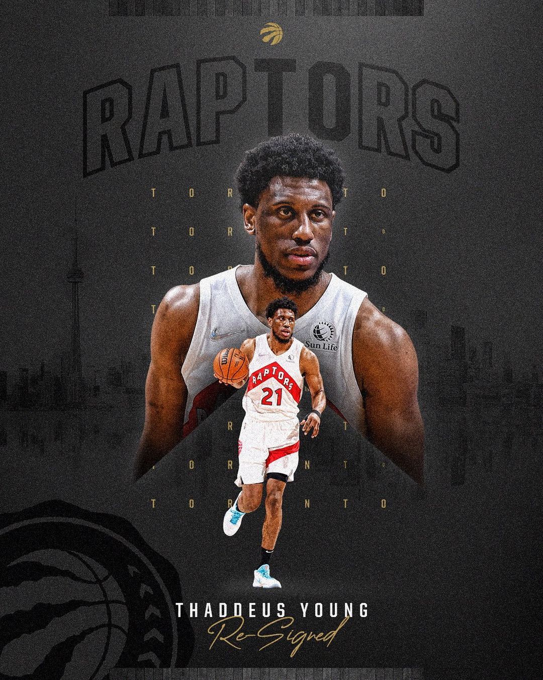 We know you were waiting for this one  Welcome back @thad.young21  #wethenorth...