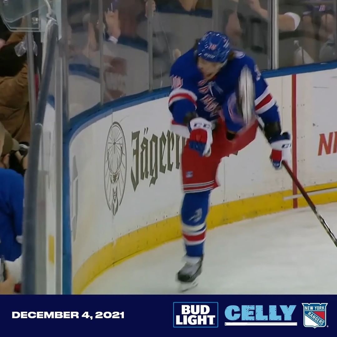 Swipe  to see the No. 1 #NYR celly of the year. #BudLightCelly...