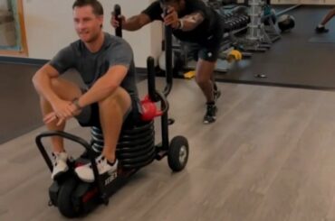 Lutz and Winston working out together  (: @wil_lutz5 )...