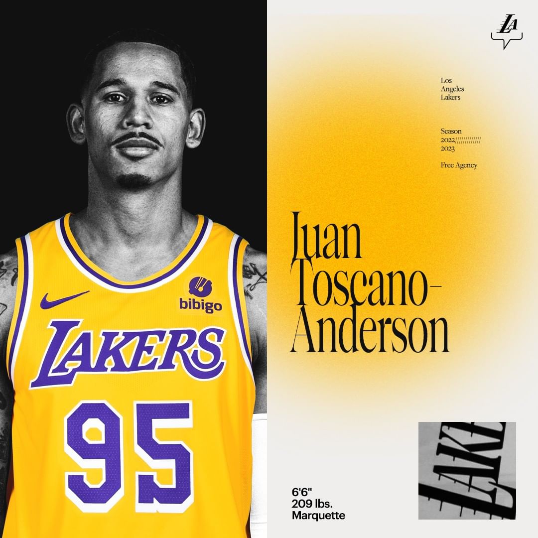 OFFICIAL: Juan Toscano-Anderson now hooping for the #LakeShow...