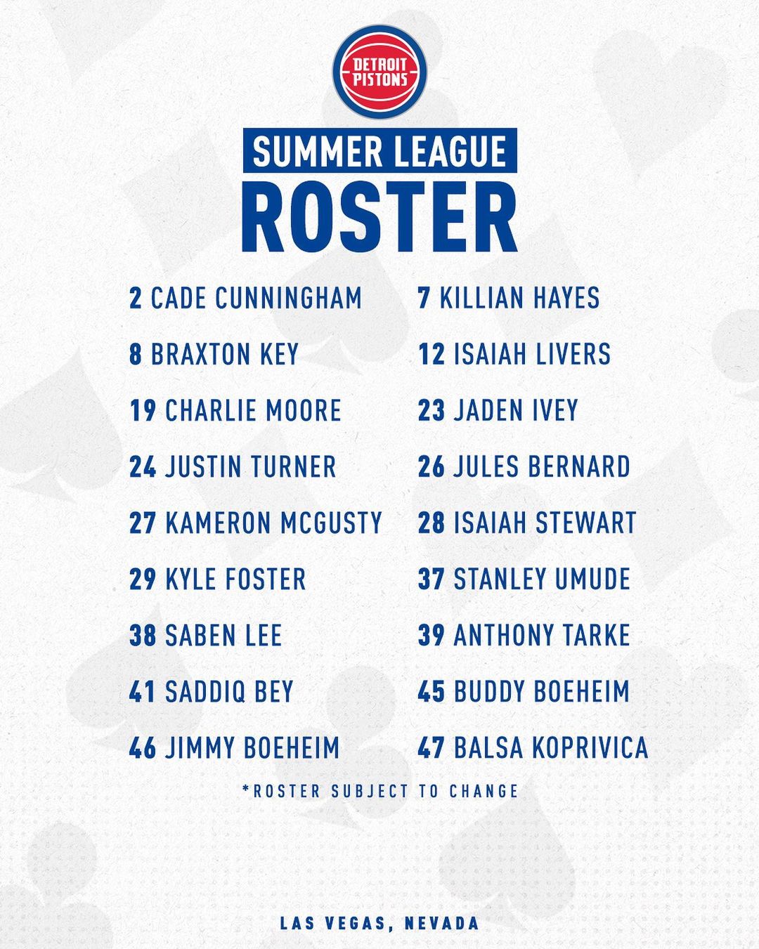 The #Pistons wolfpack rolling into @nbasummerleague next week....