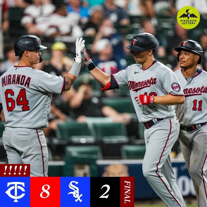 1, 2, 3, 4, 5! home runs for a #TwinsWin!...