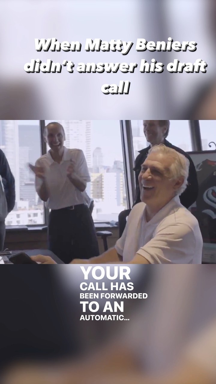 Pro tip: pick up the phone when your future boss calls. 

Catch the 2022 #NHLDra...