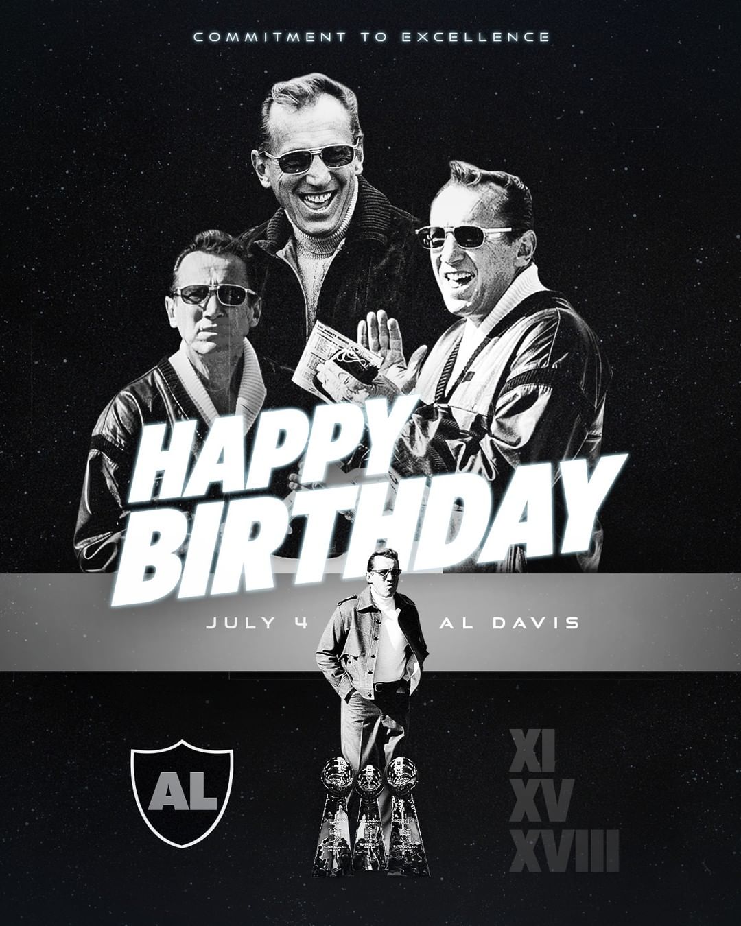Al Davis would’ve been 93 years old today. We remember him and keep his spirit a...