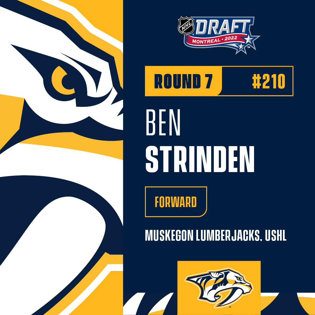 Our final pick is in! With the 210th overall pick in the 2022 #NHLDraft, the Nas...
