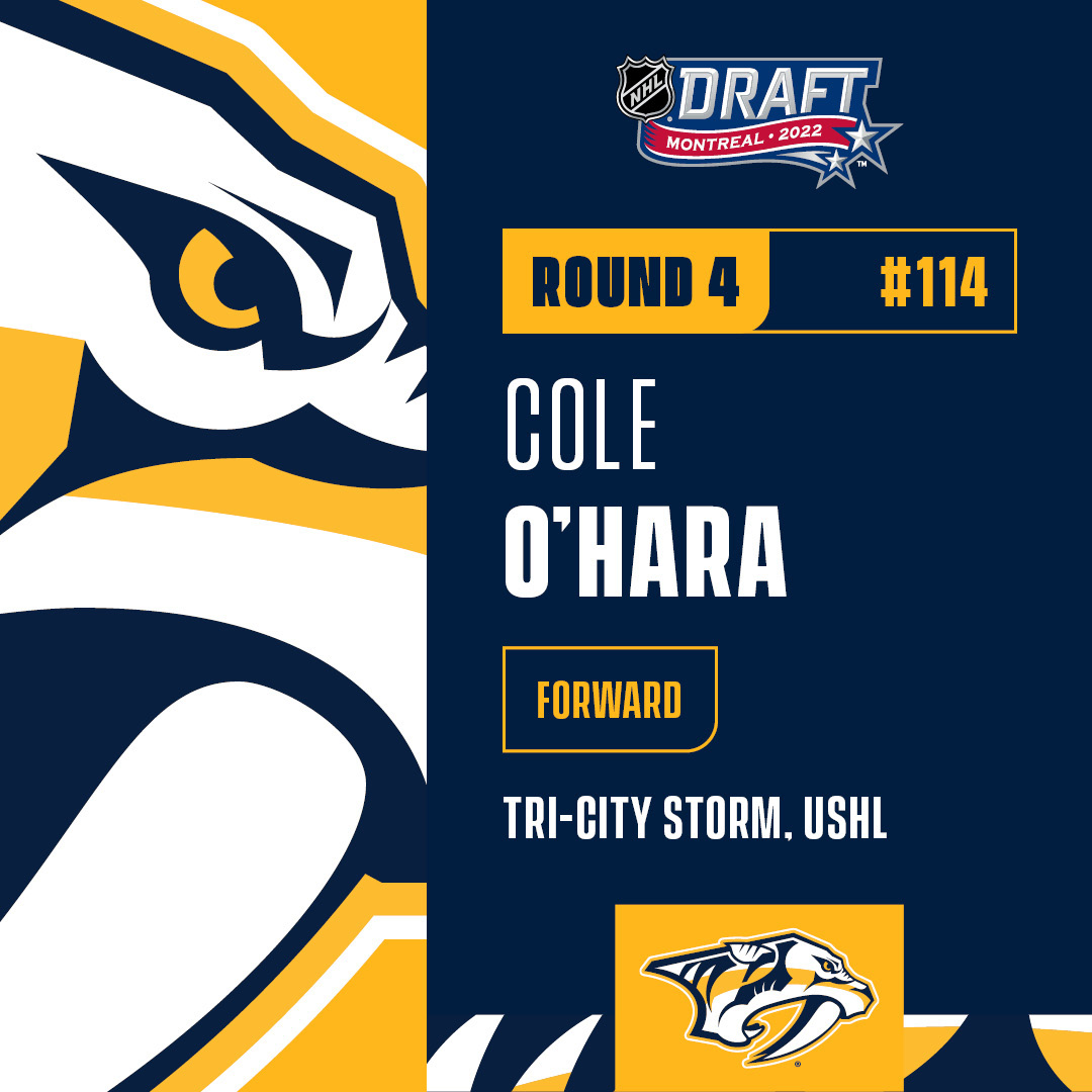 With the 114th overall pick in the 2022 #NHLDraft, the Nashville Predators have ...