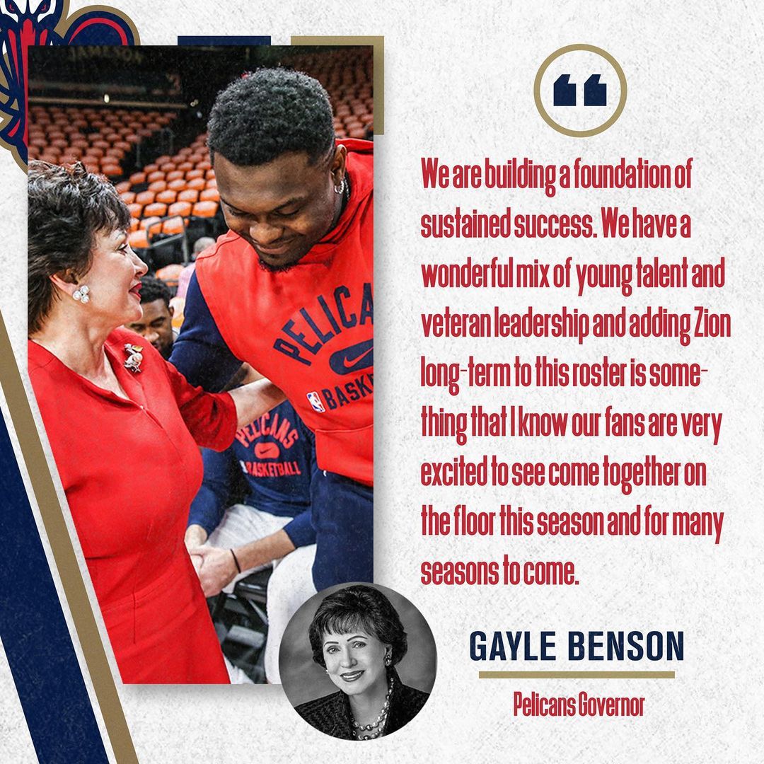 Mrs. Benson on Zion signing the contract extension...