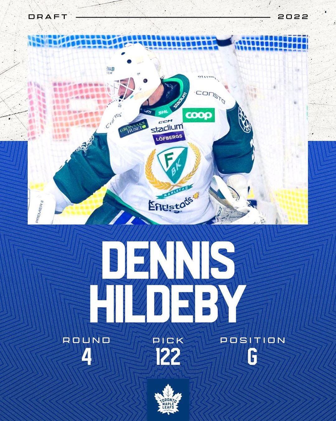 The newest member of Leafs Nation: Dennis Hildeby  #nhldraft #leafsforever...