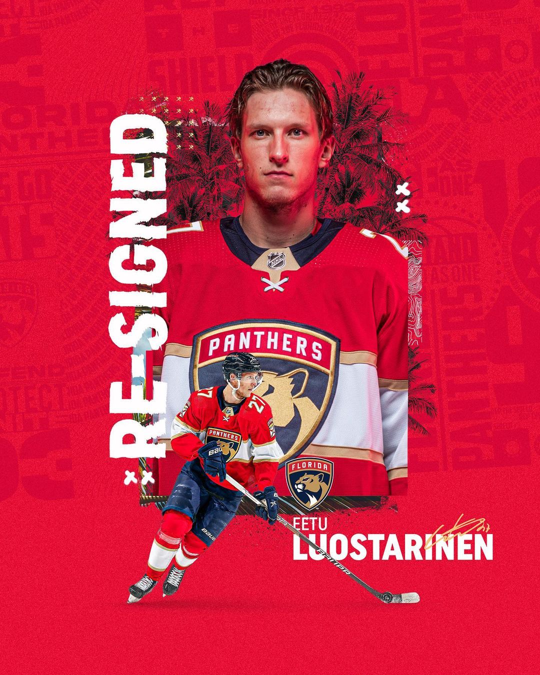 we have re-signed @eetuluostarinen to a two-year contract!...