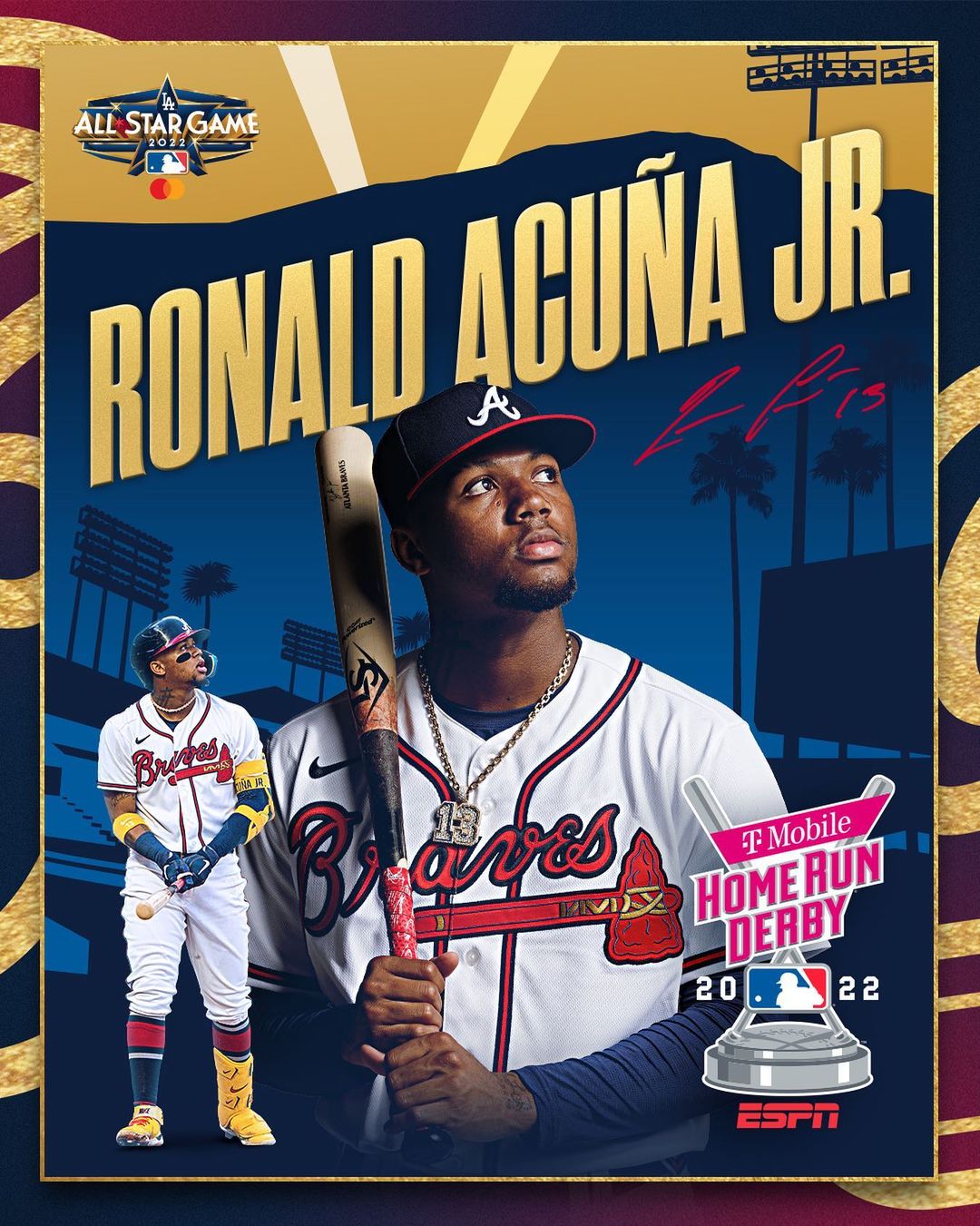 Participating in the 2022 Home Run Derby: @ronaldacunajr13!...