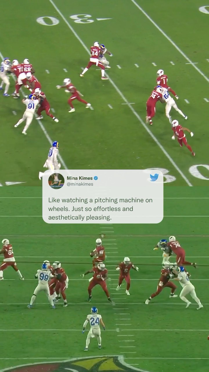 This Kyler pass was a dime from any angle....