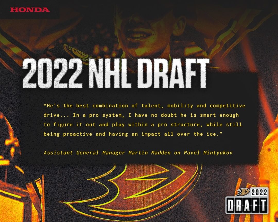 Straight from Pat Verbeek and Martin Madden on our new guys. #DucksDraft #FlyTog...