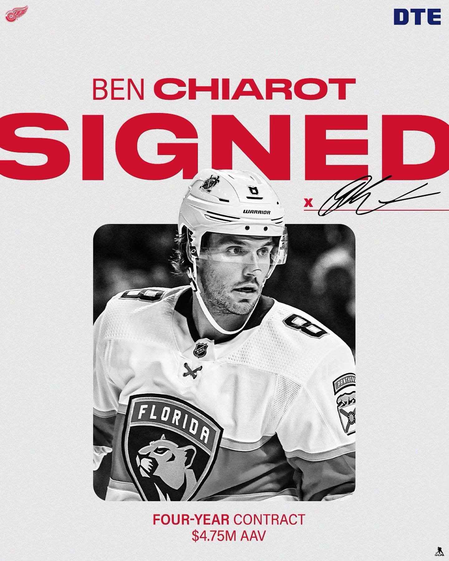 Welcome to Hockeytown, Ben Chiarot!  #lgrw...