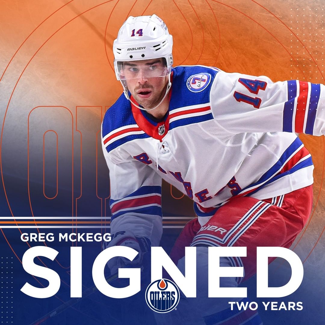We've signed forward Greg McKegg to a two-year, two-way contract with an AAV of ...