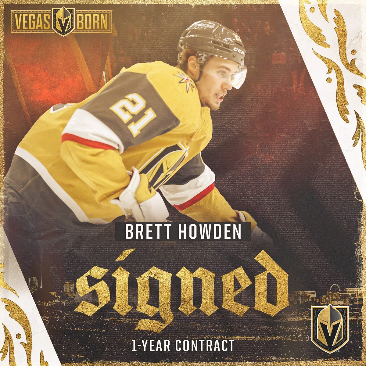 Pen to paper  Brett Howden has signed a one-year contract extension!!!  AND  ...