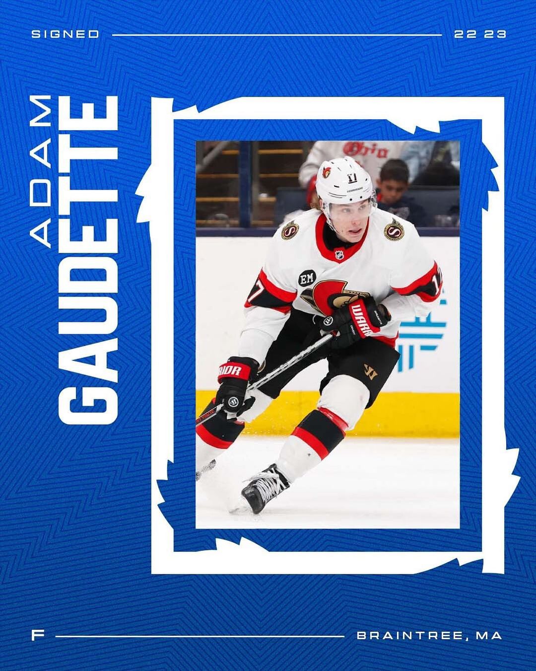 We've signed forward Adam Gaudette to a one-year contract. #LeafsForever...