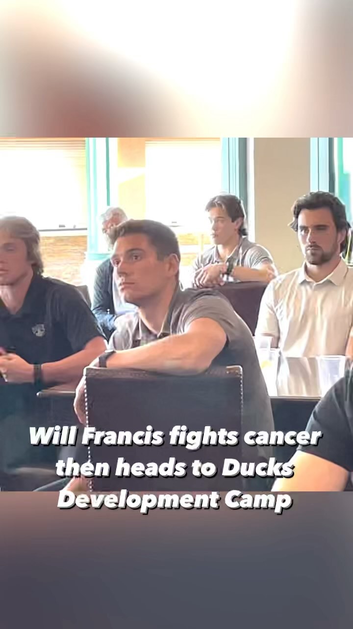 In 2020, Ducks prospect @w_francis7  was shockingly diagnosed with leukemia. Aft...