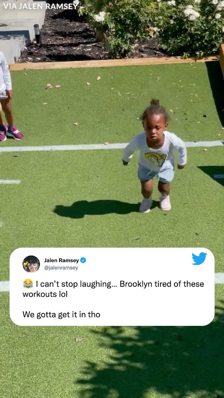 No days off in the Ramsey household. (via @jalenramsey)...