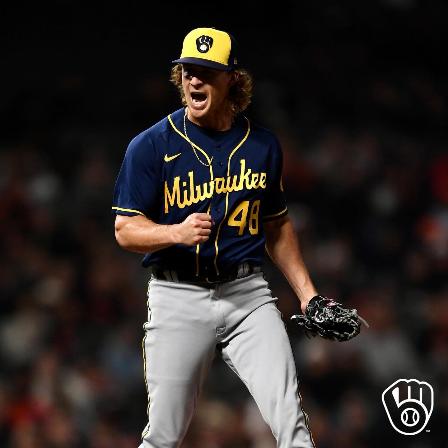 A late-night adrenaline rush.  The Brewers beat the Giants in extras, 3-2.  #Th...