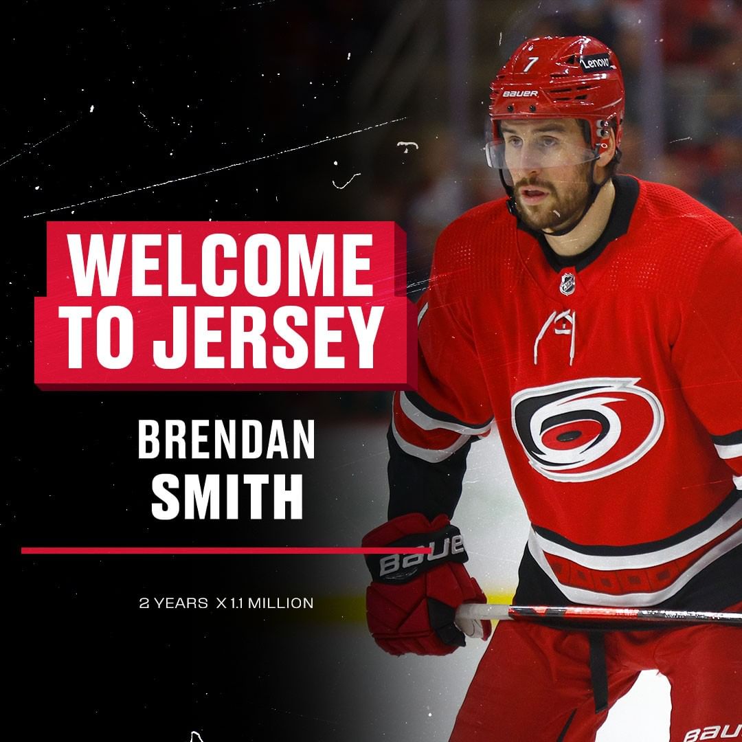 #NEWS: We have signed Brendan Smith to a two-year contract.  Welcome to Jersey, ...