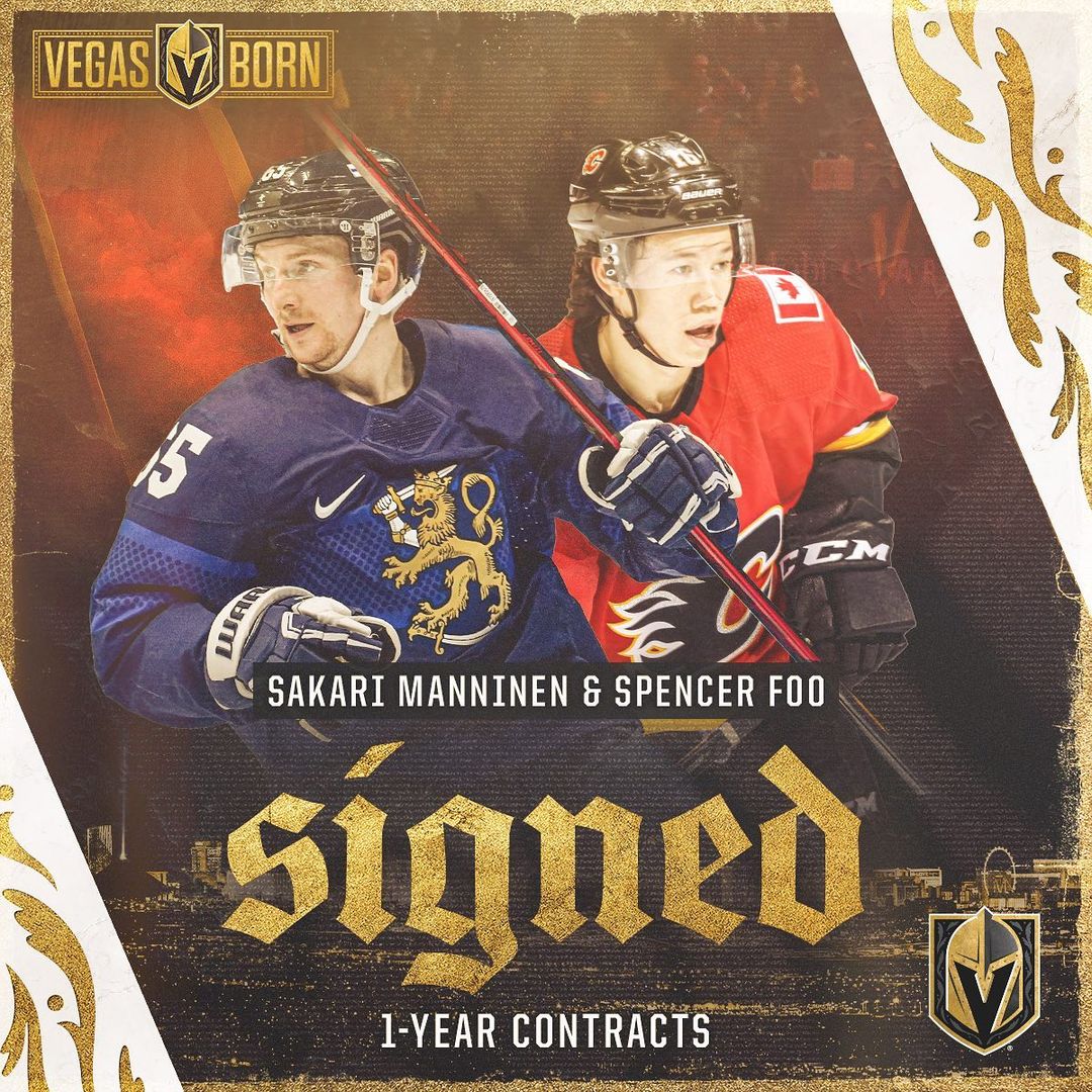 Sakari Manninen and Spencer Foo have signed one-year contracts with the Golden K...
