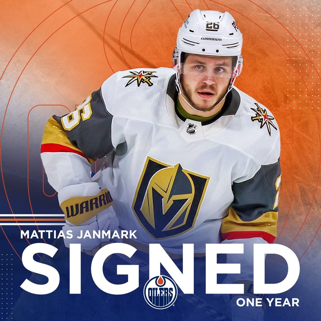 I N K E D  The #Oilers have signed forward Mattias Janmark to a one-year contra...
