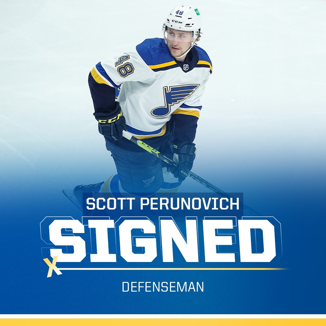 They're back! The Blues have signed both Scott Perunovich and Nathan Walker to o...