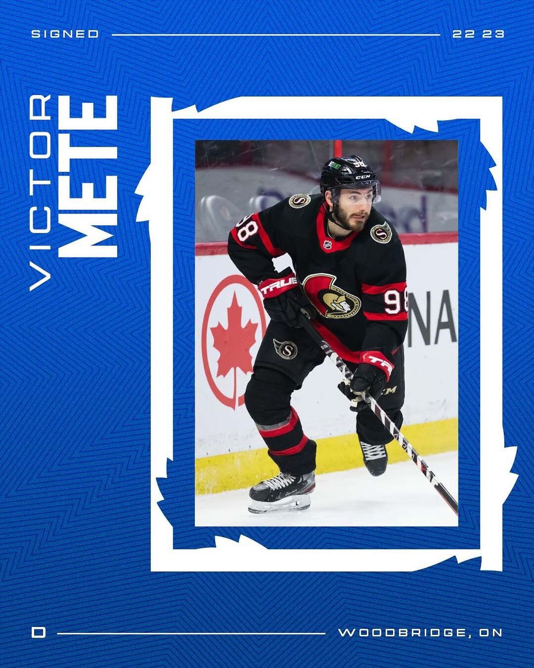 We’ve signed defenceman Victor Mete to a one-year contract.  #LeafsForever...