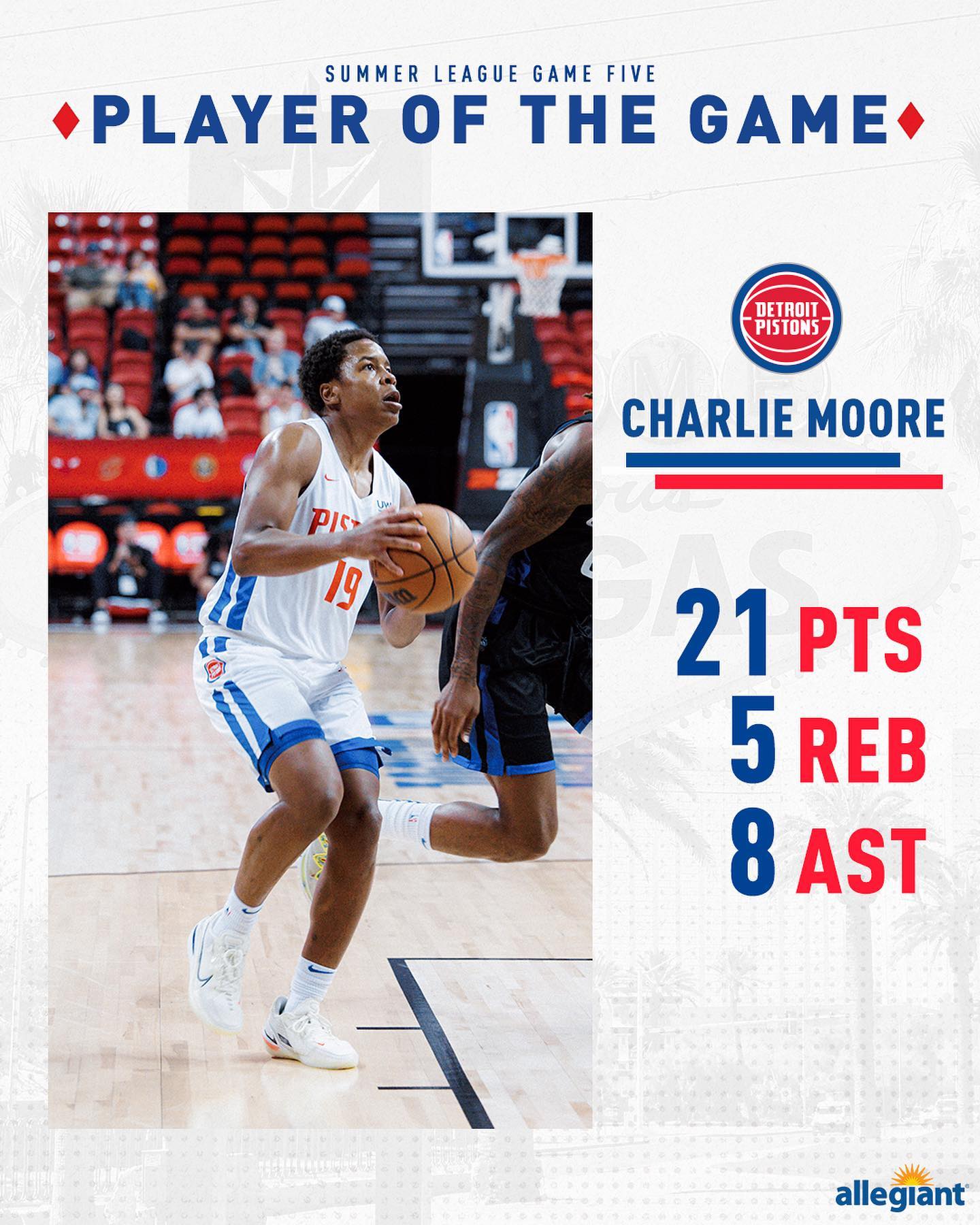 Charlie does Moore  @cmo2__ closing out summer league in style!  @allegiant | @...