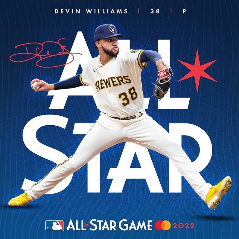 It’s about time!  Devin Williams is officially heading to the MLB All-Star Game....