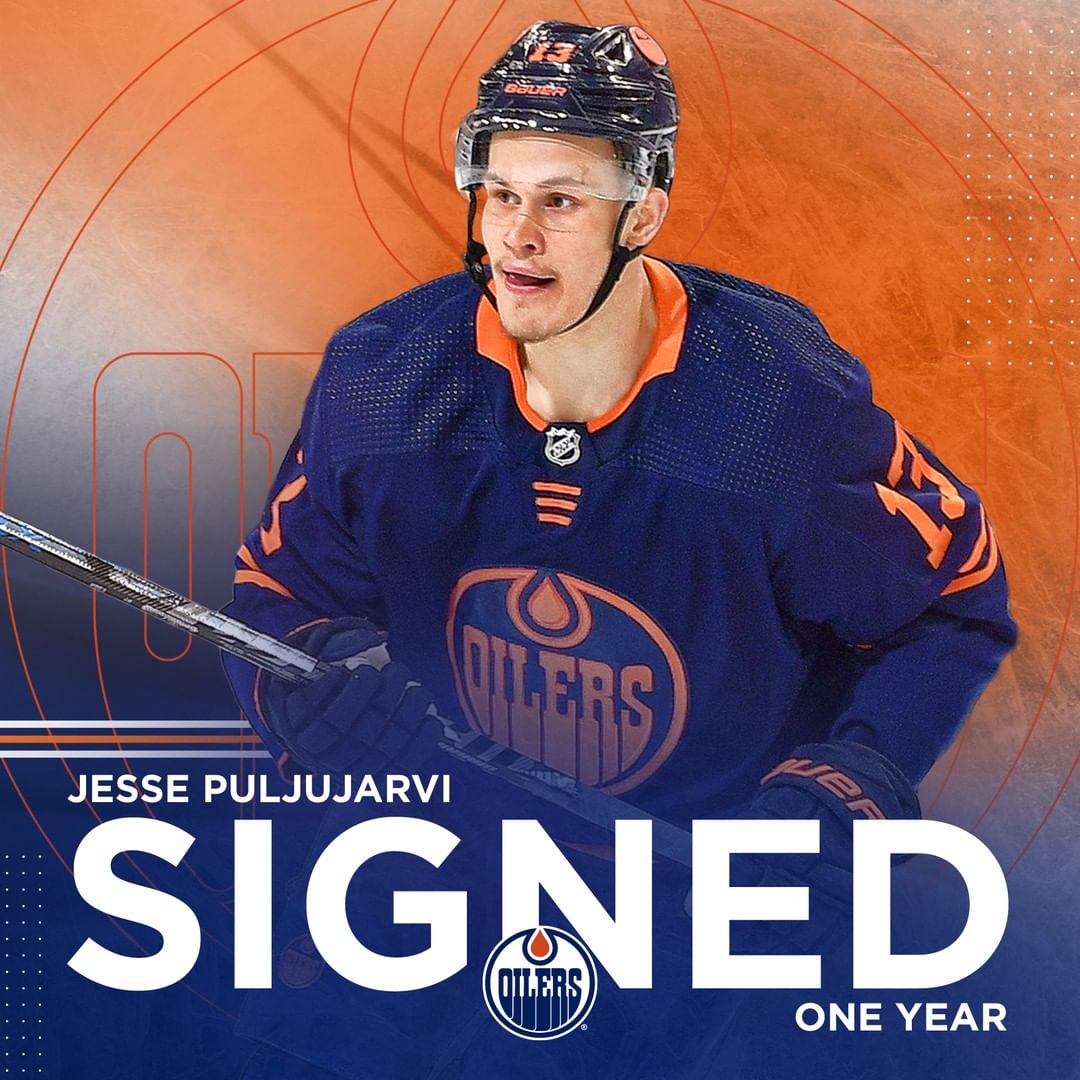 The #Oilers have signed Jesse Puljujarvi to a one-year, $3 million contract. #Le...