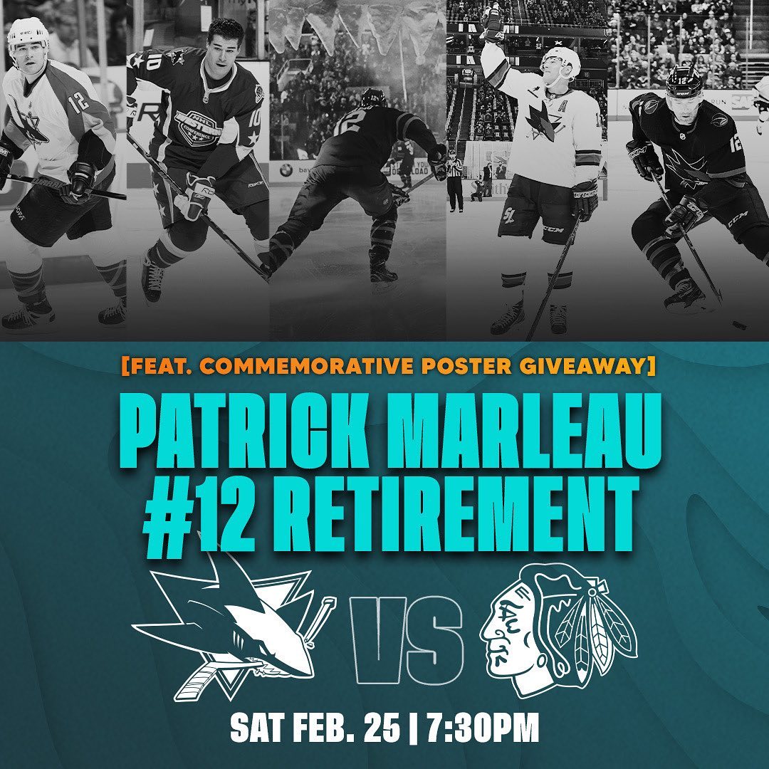 An icon and a legend.  Join us February 25, 2023 as we put Patrick Marleau's No....