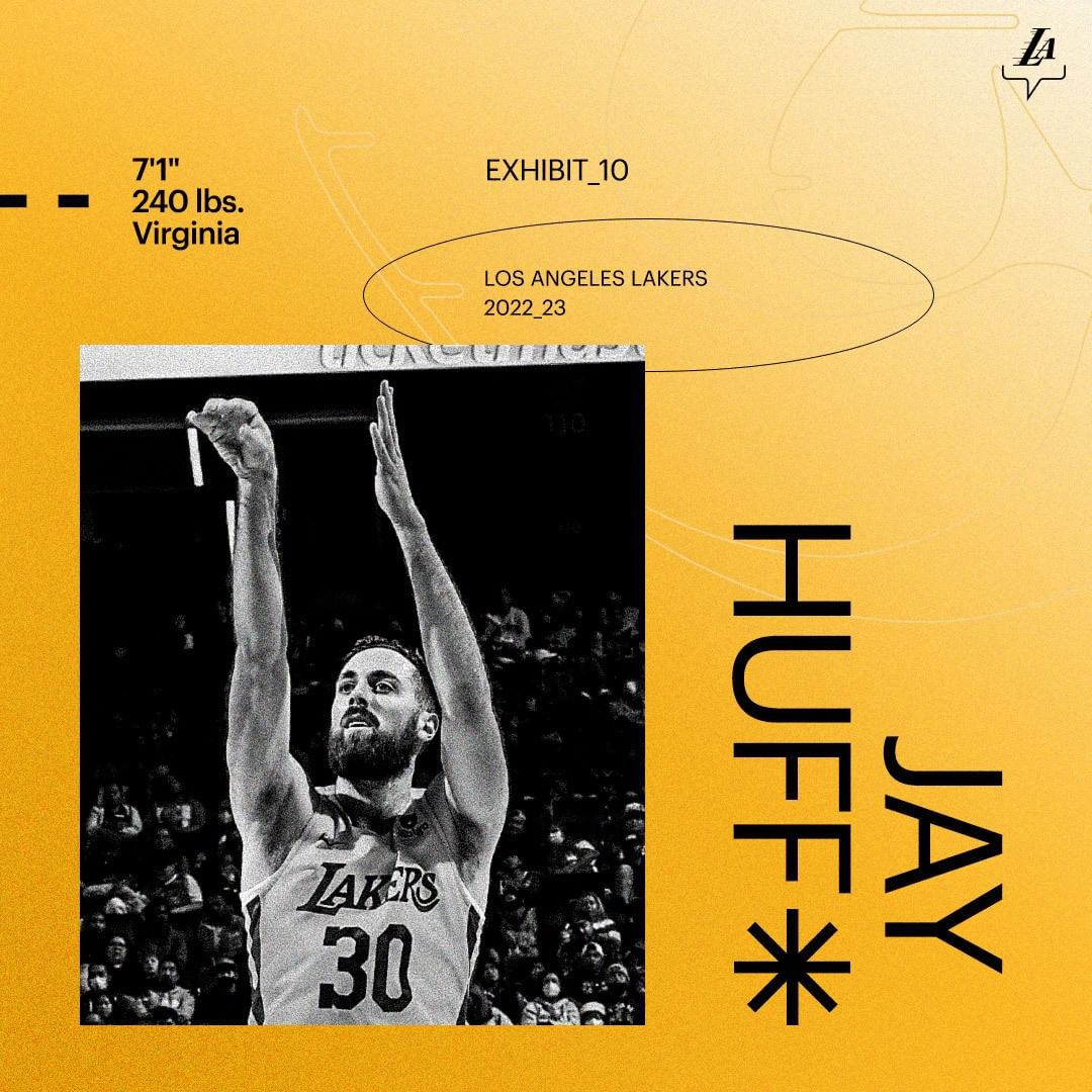 OFFICIAL: The Lakers have signed Jay Huff to an exhibit-10 contract...
