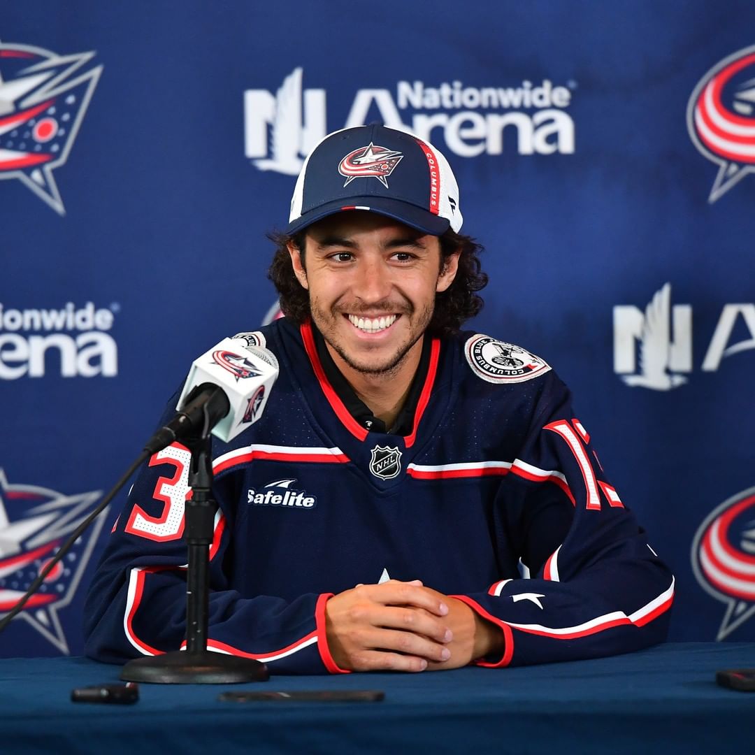 Smiling from ear-to-ear in our signed Johnny Gaudreau #CBJ jersey  Enter to win...