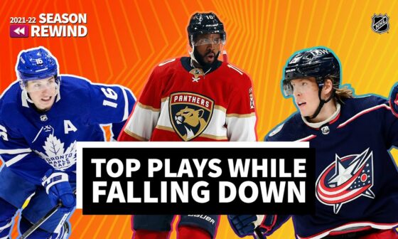 Best Plays 'While Falling' from the 2021-22 NHL Season