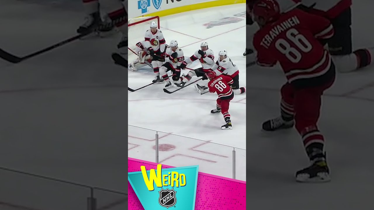 Synchronized Blocking ⤹ | Weird NHL #shorts