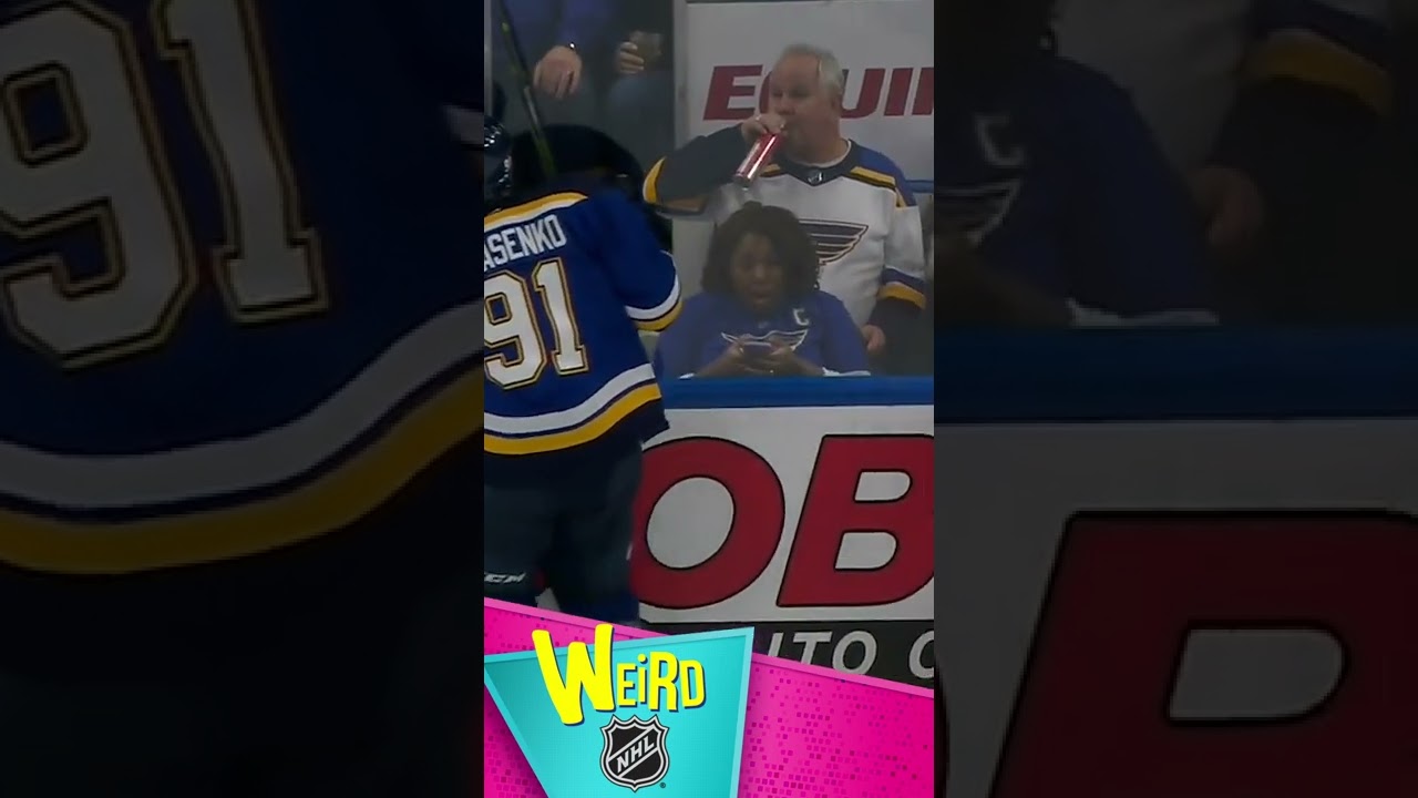 Down goes the cocktail! 🍹 | Weird NHL #shorts