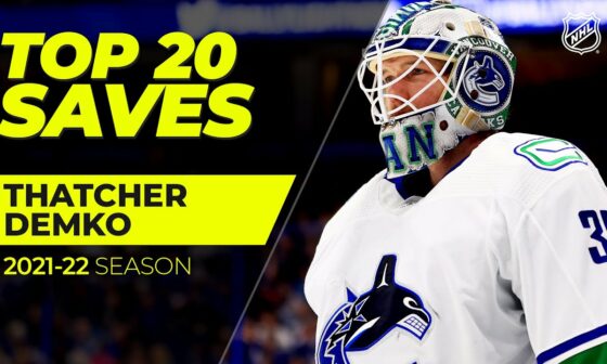 Top 20 Thatcher Demko Saves from 2021-22 | NHL