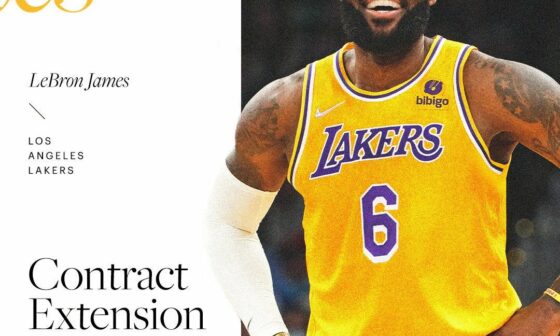 [Lakers] OFFICIAL: @KingJames has signed an extension with the #LakeShow 👑