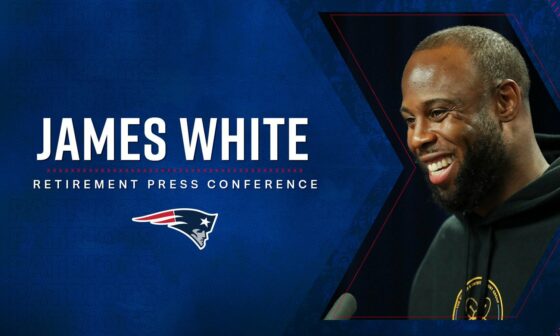 [Patriots.com] Will be live streaming James White's retirement press conference tonight at 6:30 PM ET