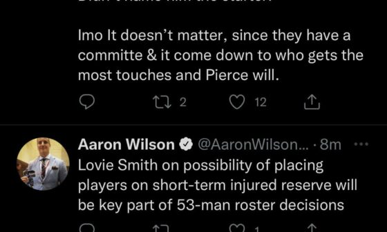 Some of the important notes from Lovie Smith’s press conference. I completely agree with DJ. Whether Pierce is considered the RB1 or RB2 is irrelevant. He’ll produce. That’s all that matters. That’s been a big hot topic on Texans Twitter.